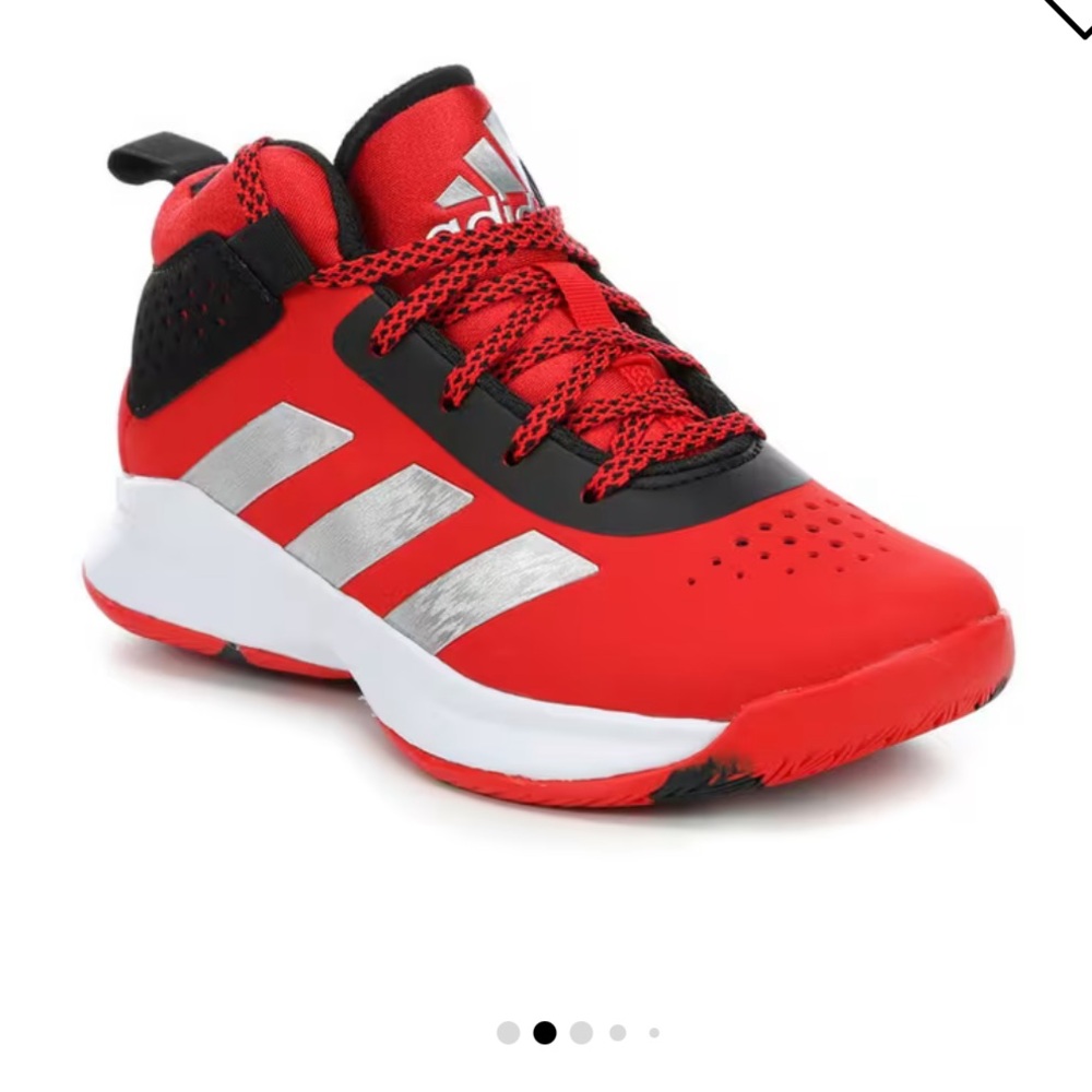 BOYS' ADIDAS  KID CROSS 'EM UP 5 WIDE WIDTH BASKETBALL SHOES